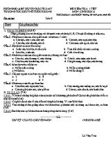 Đề kiểm tra một tiết Sinh học 6 (Có đáp án) - Trường THCS Huỳnh Thúc Kháng